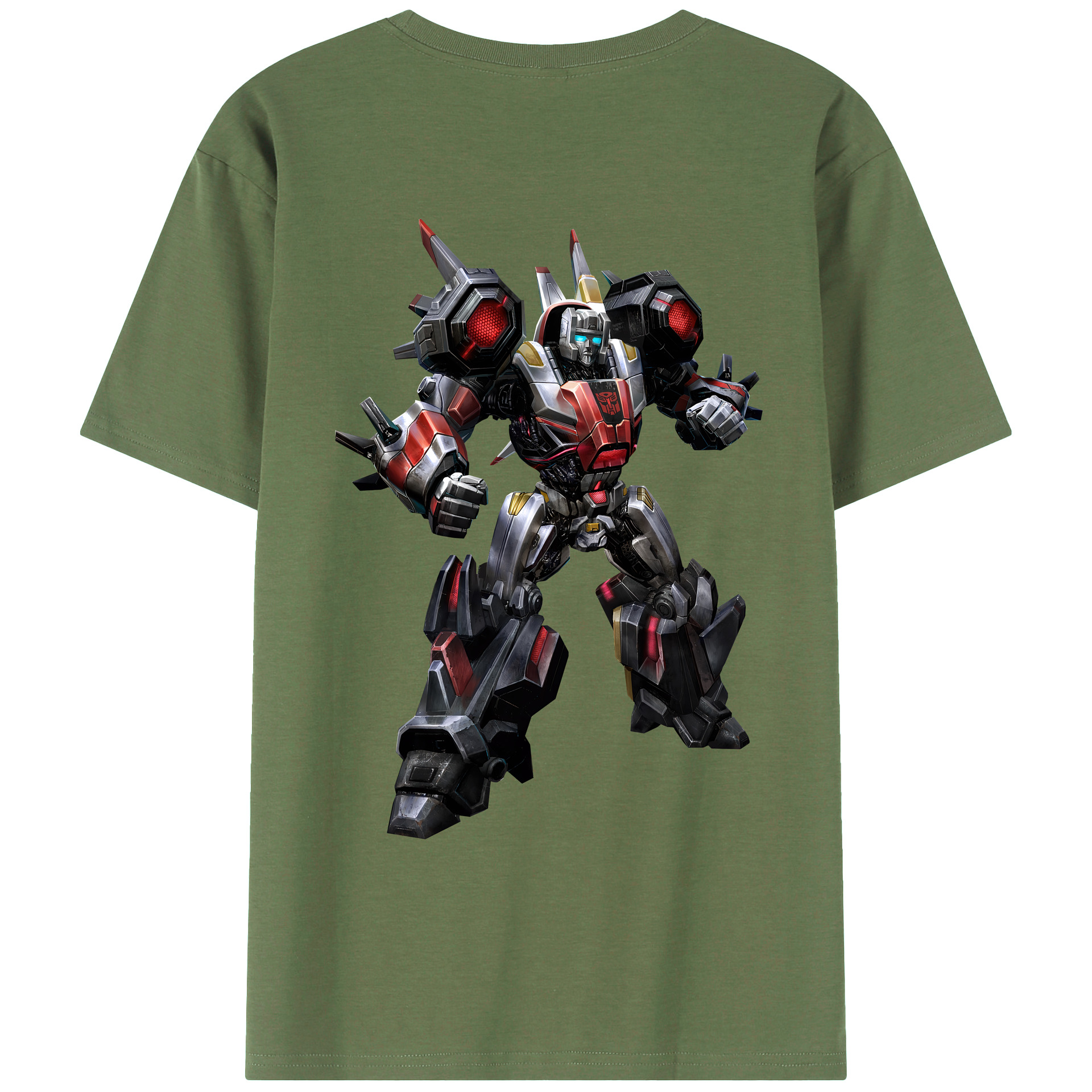 （画像用） Transformers トランスフォーマー 綿100％ メンズ半袖Tシャツ（バックプリント） 通気性